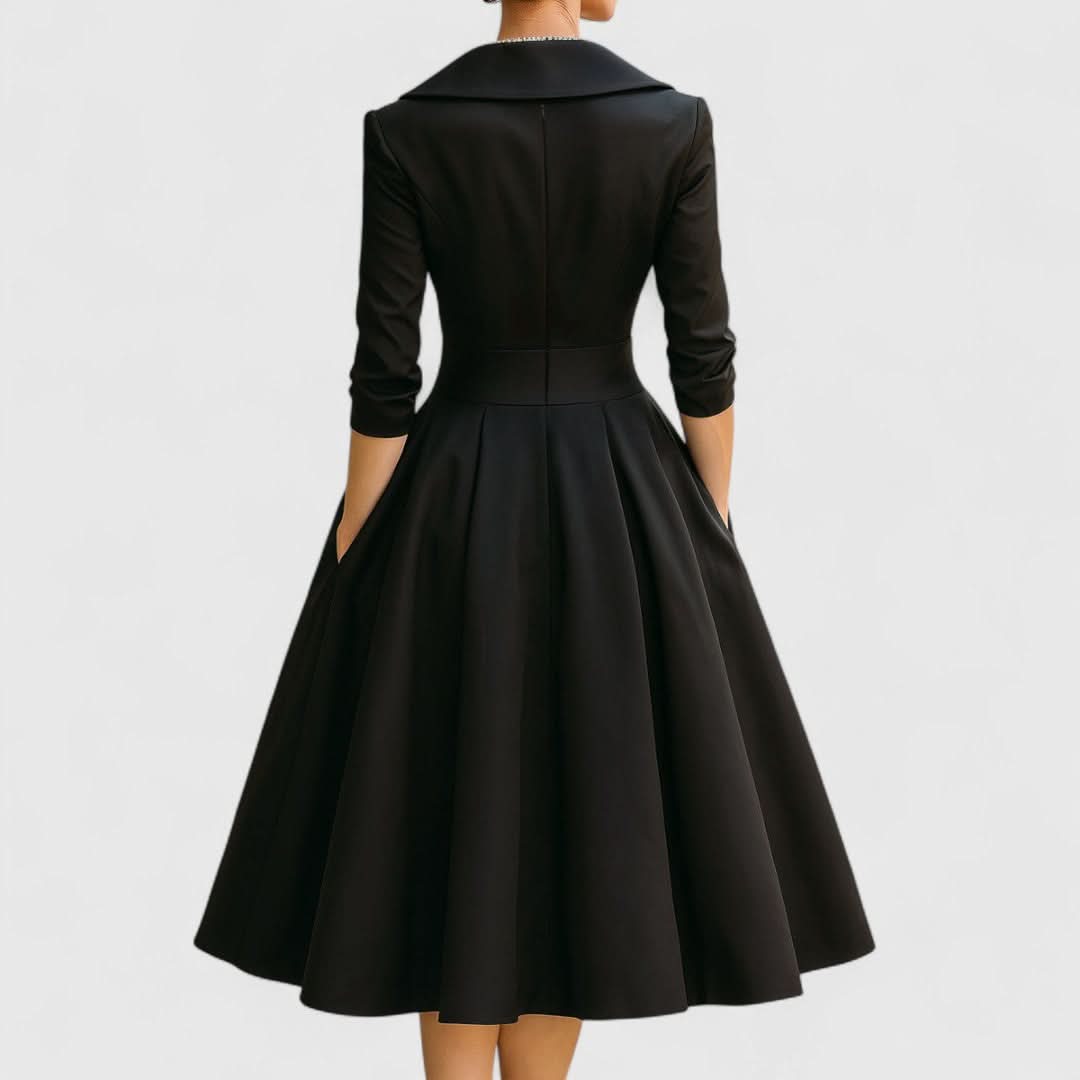 Teresa™ | Midi jurk met een elegante snit en een flatterende silhouet