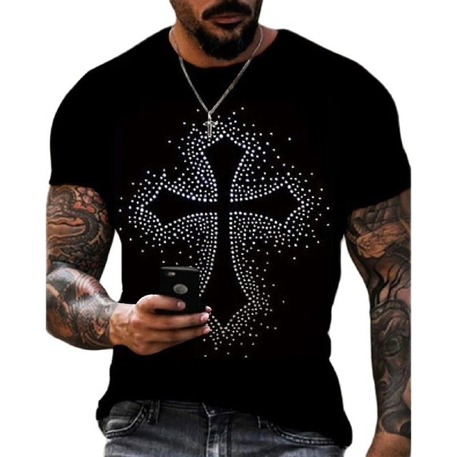 Slim-fit Pailletten T-Shirt voor Heren