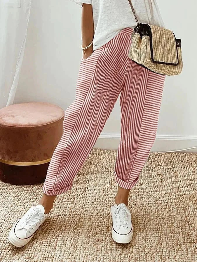 SOPHIA | Elegante en Casual Gestreepte Broek