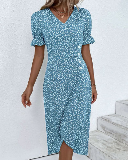 Sophie | Elegante en Comfortabele Midi Jurk met Bloemenprint