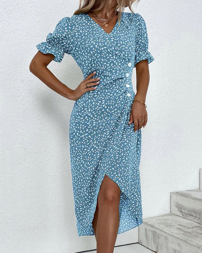 Sophie | Elegante en Comfortabele Midi Jurk met Bloemenprint