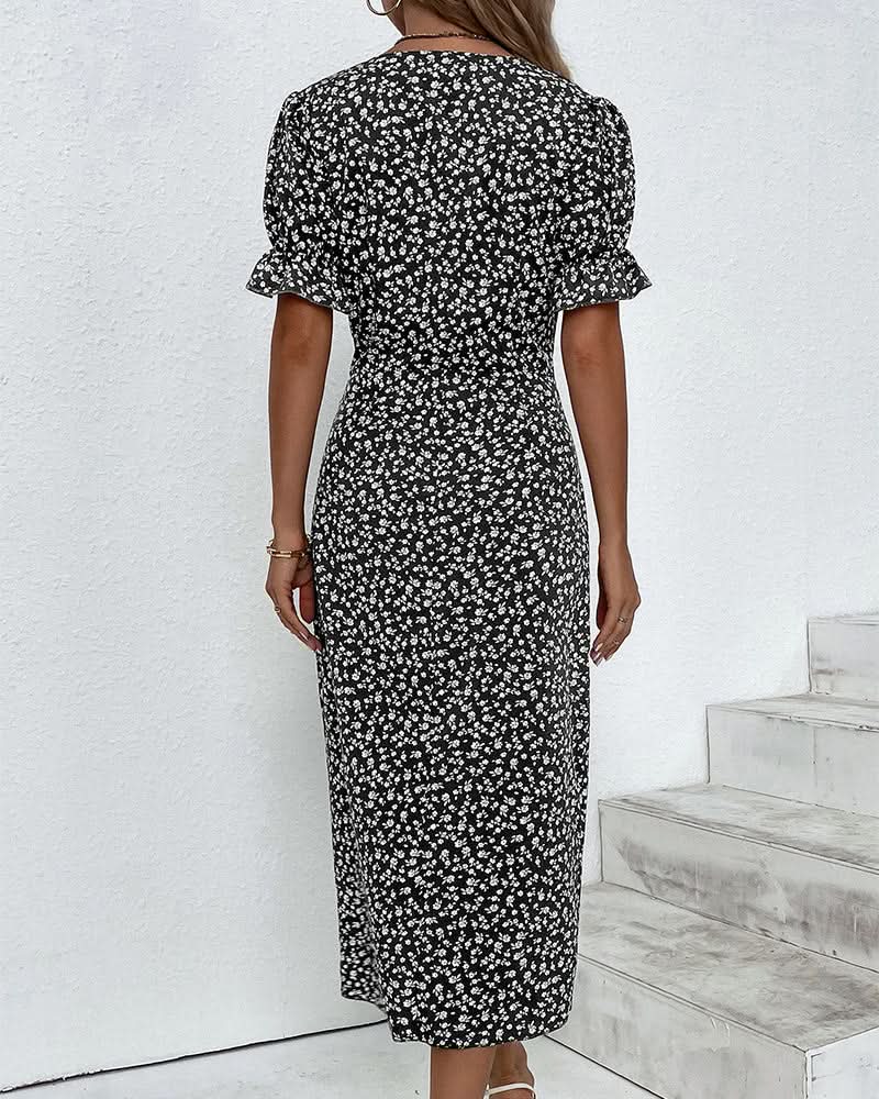 Sophie | Elegante en Comfortabele Midi Jurk met Bloemenprint
