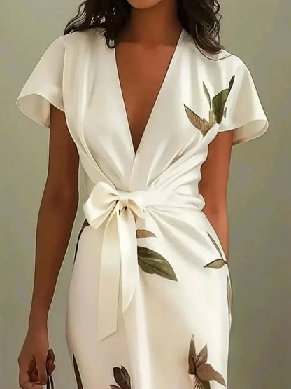 NOOR | Feestjurk met Botanische Print voor Bruiloften en Diners