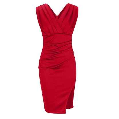 Isa | Elegante Jurk met V-hals en Chic Split