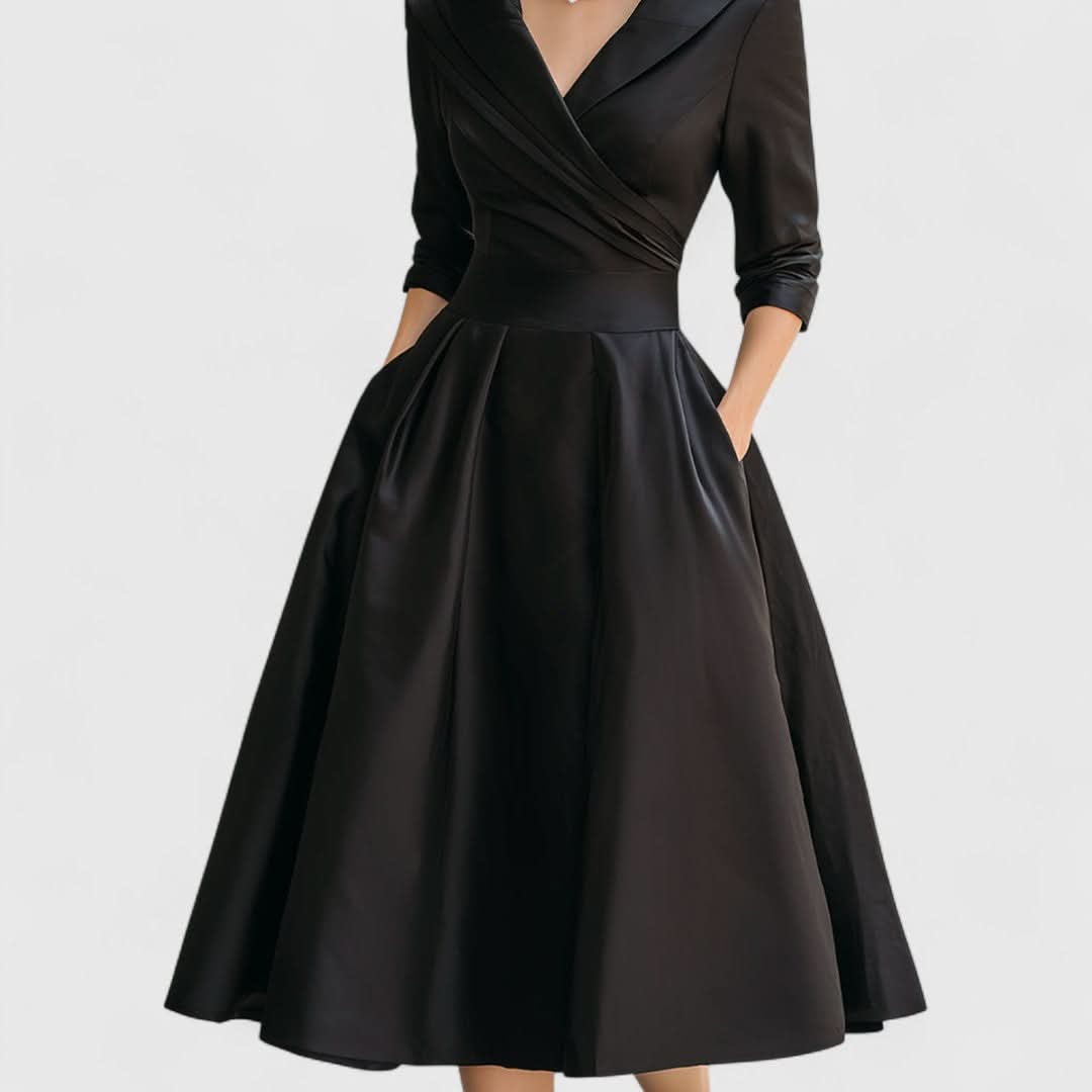 Teresa™ | Midi jurk met een elegante snit en een flatterende silhouet