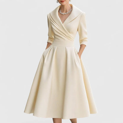 Teresa™ | Midi jurk met een elegante snit en een flatterende silhouet