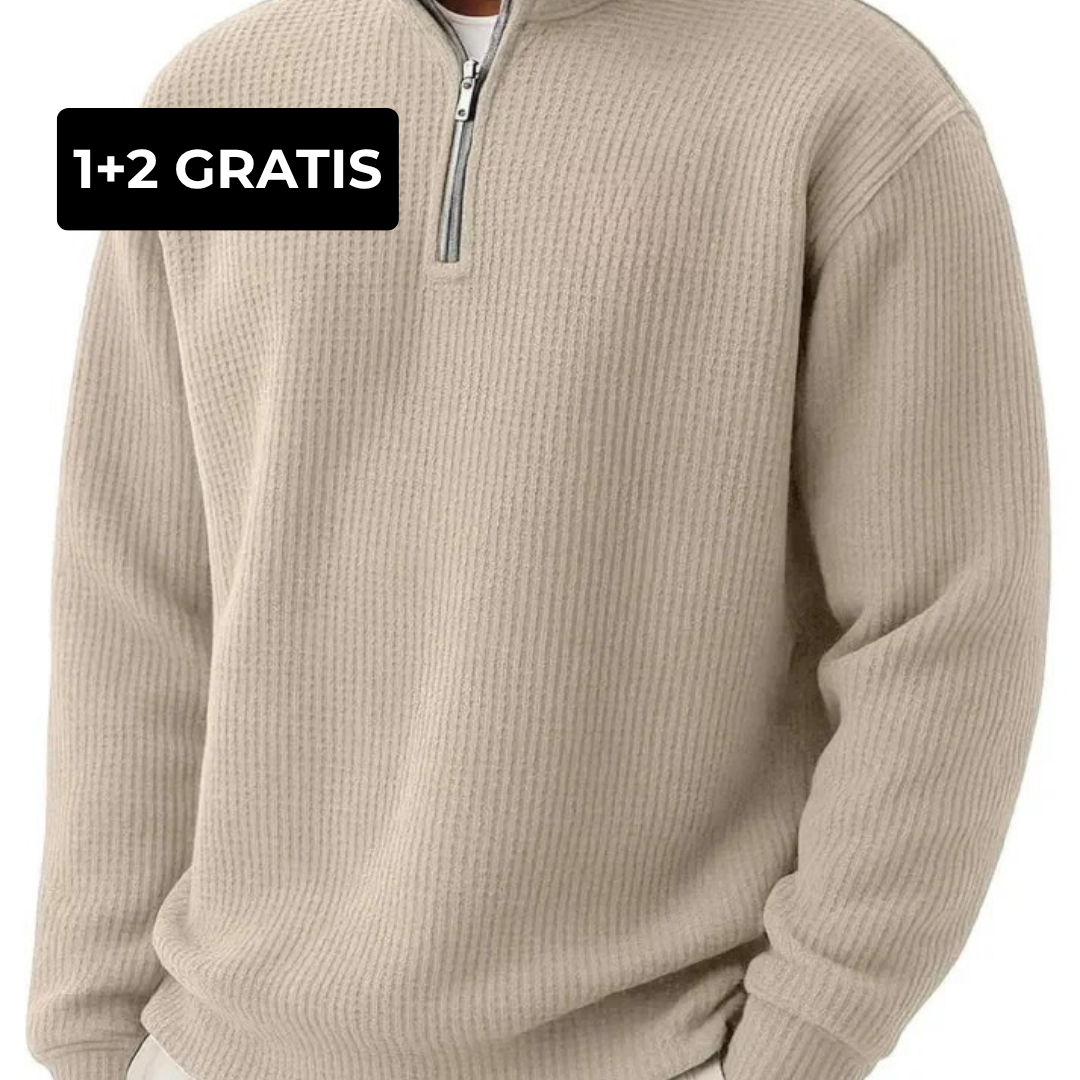 NK | Trui met kraag en ritssluiting tot de helft (GELEVERD MET LOGO)
