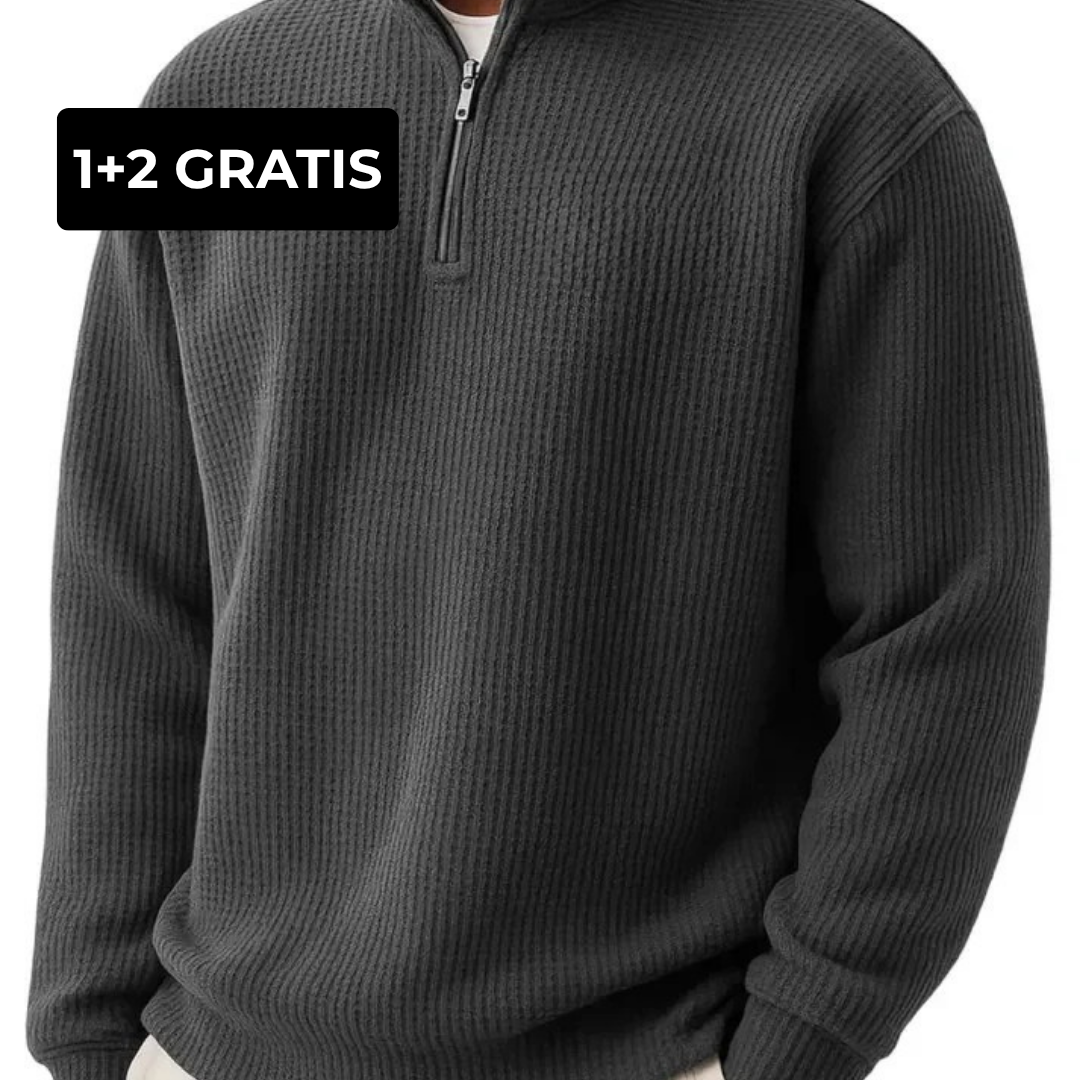 NK | Trui met kraag en ritssluiting tot de helft (GELEVERD MET LOGO)