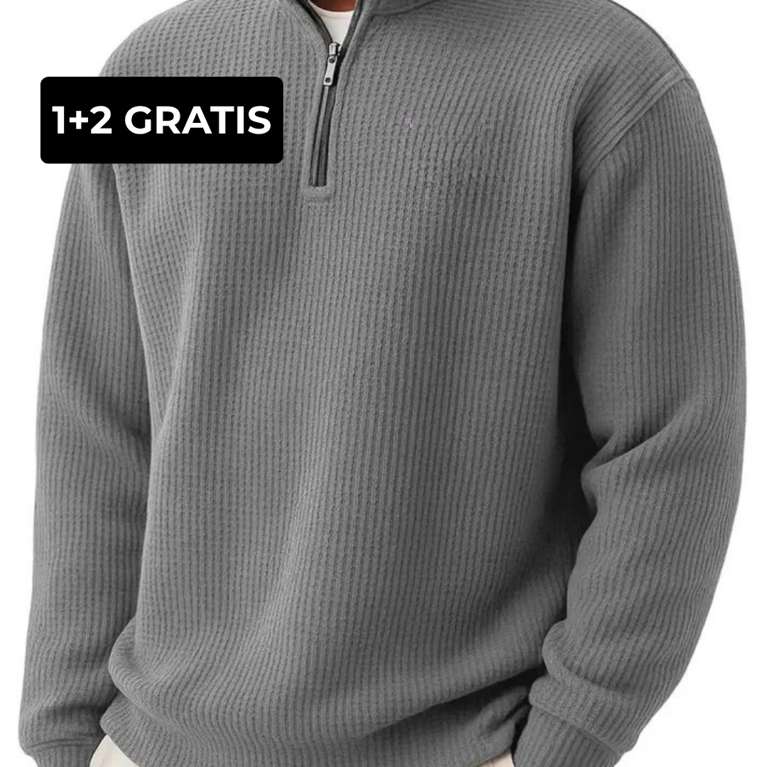 NK | Trui met kraag en ritssluiting tot de helft (GELEVERD MET LOGO)