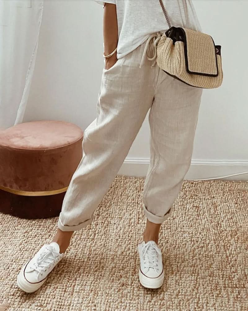 SANNE™ | Casual Damesbroek met Ademend Comfort en Tijdloze Elegantie voor Elke Dag