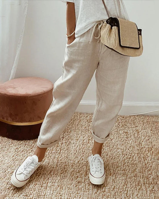 SANNE™ | Casual Damesbroek met Ademend Comfort en Tijdloze Elegantie voor Elke Dag