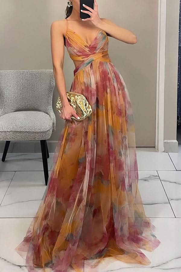 FLORELLA | Maxi Boheemse Jurk met Romantische Bloemenprint
