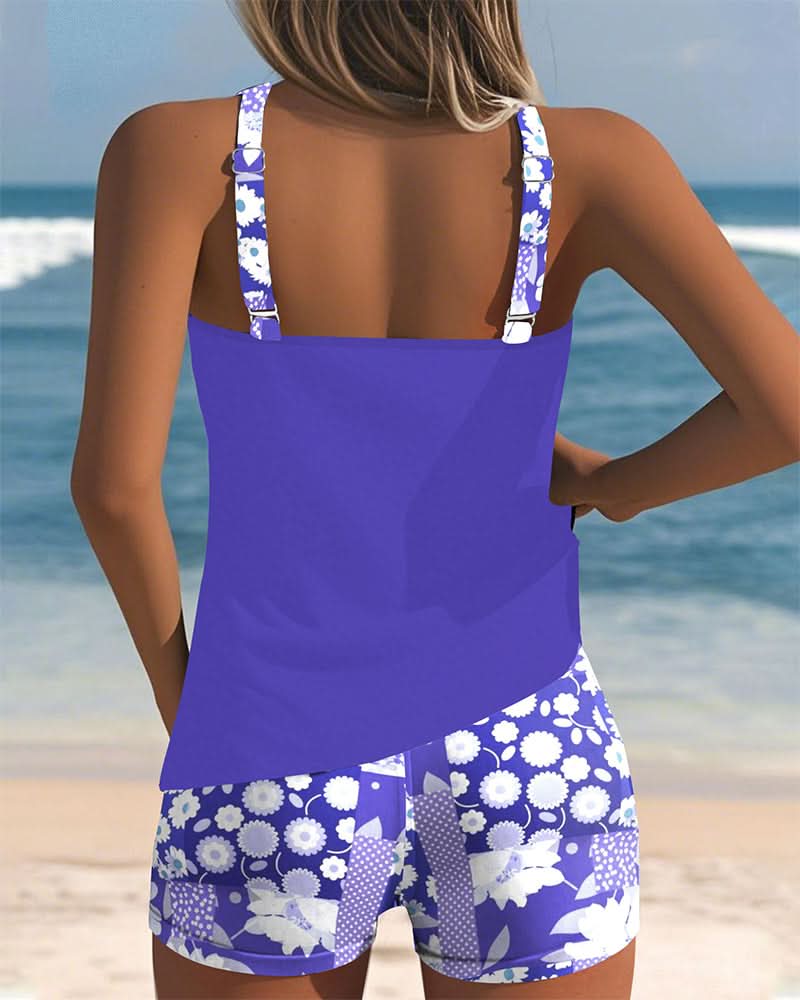 SABRINA | Tweedelig Badpak met Comfortabele Pasvorm en Bloemig Strandstijl