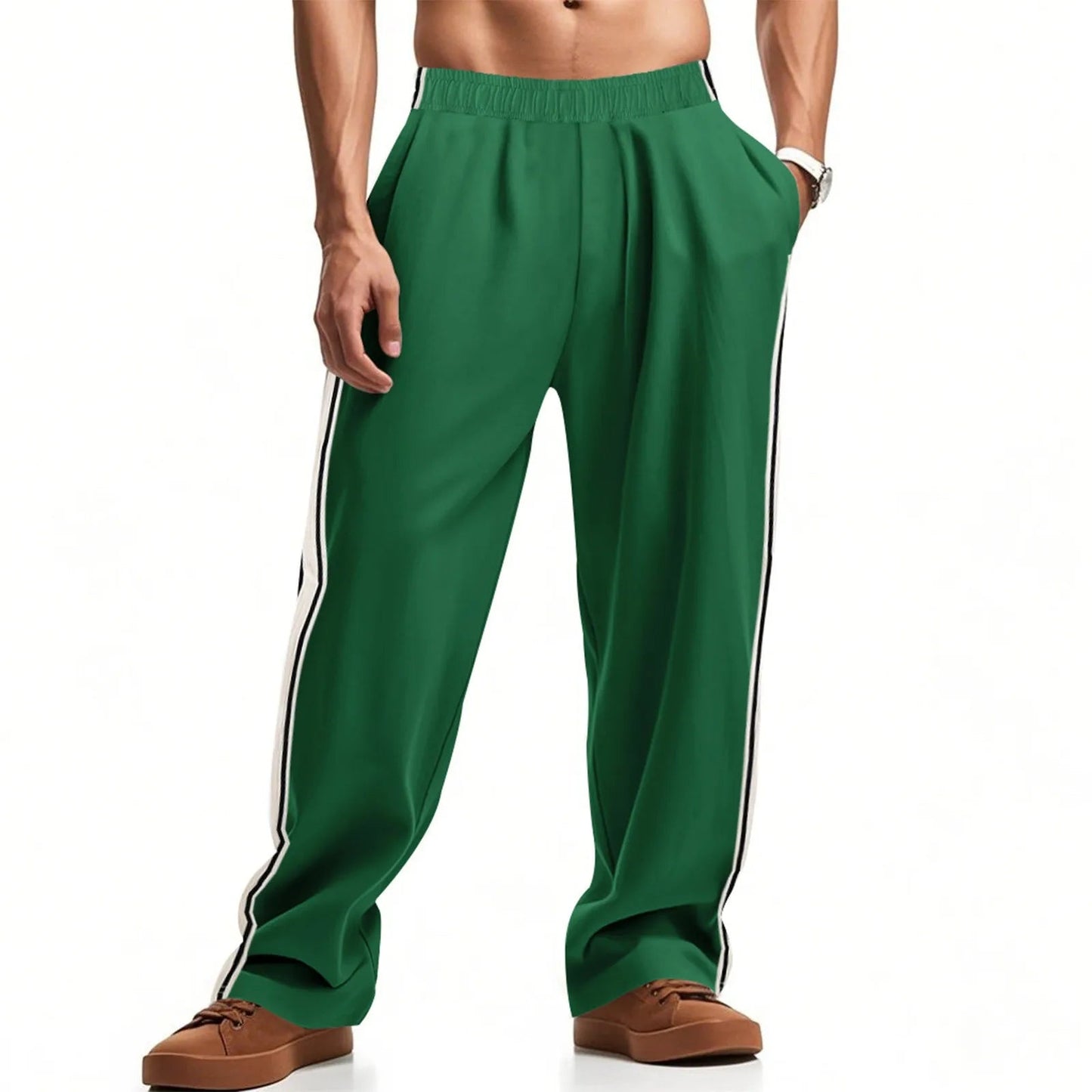 Comfortabel Sweatpants met Rits en Elastische Taille voor Heren