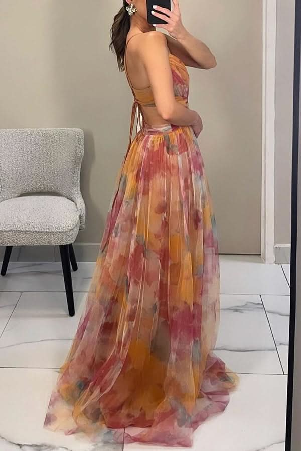 FLORELLA | Maxi Boheemse Jurk met Romantische Bloemenprint