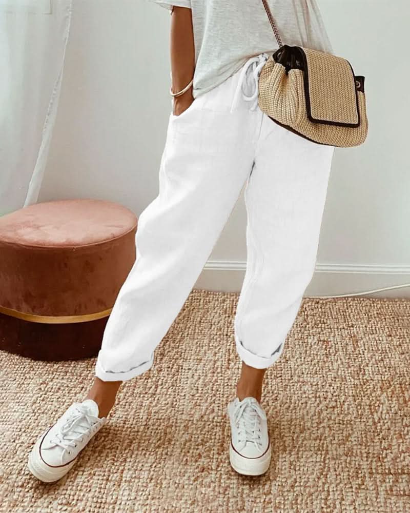SANNE™ | Casual Damesbroek met Ademend Comfort en Tijdloze Elegantie voor Elke Dag