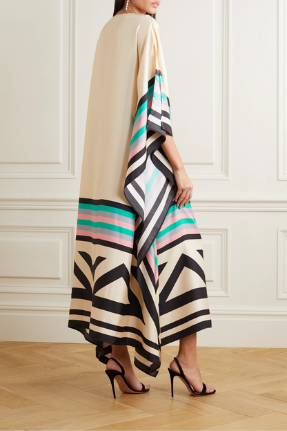 Aurora | Boho Chic Caftan met Grafische Print