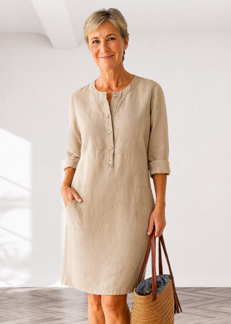 EVI | Casual Damesjurk met Relaxte Pasvorm en Tijdloze Look voor Elke Dag