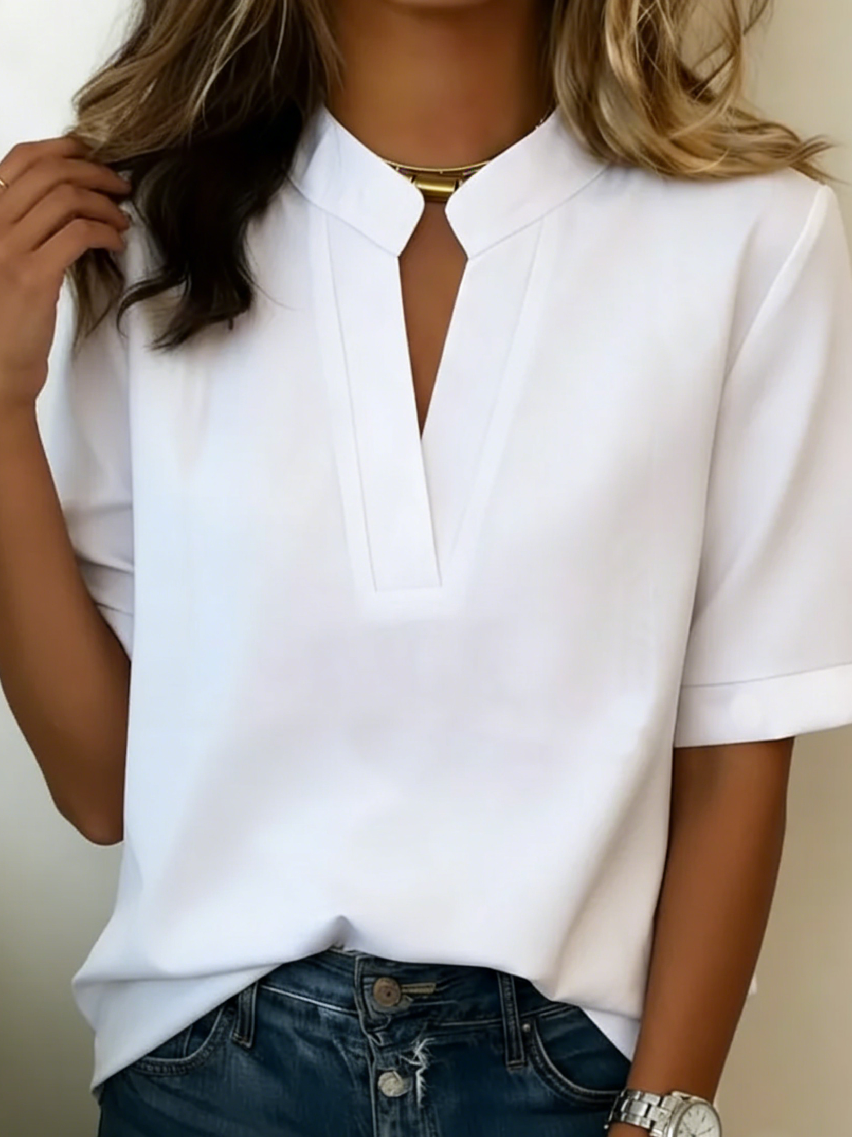 Elisa - Comfortabel V-hals T-shirt