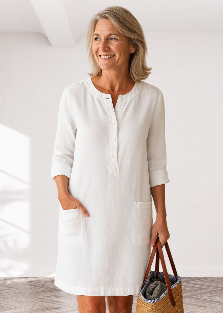EVI | Casual Damesjurk met Relaxte Pasvorm en Tijdloze Look voor Elke Dag