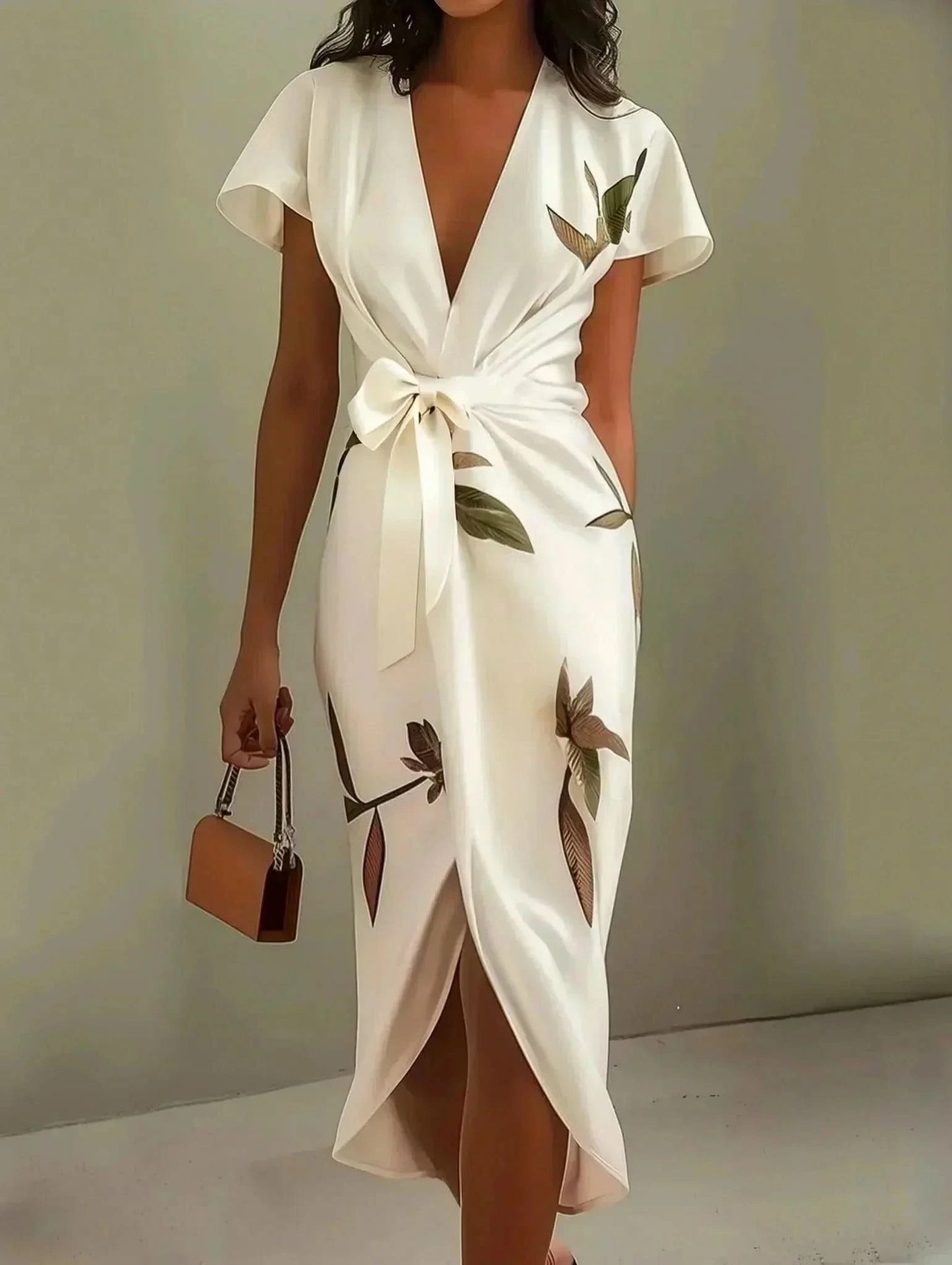 NOOR | Feestjurk met Botanische Print voor Bruiloften en Diners