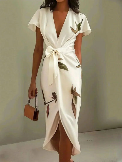 NOOR | Feestjurk met Botanische Print voor Bruiloften en Diners