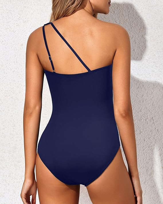 Sienna | Eén-schouder Badpak met Buikcontrole en Flatterende Silhouette