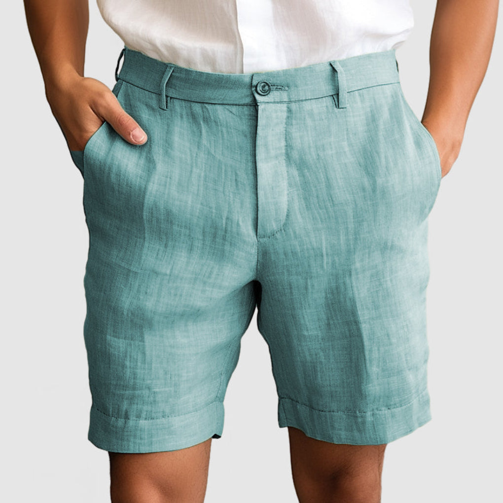 Heren Comfortabel katoenen linnen shorts