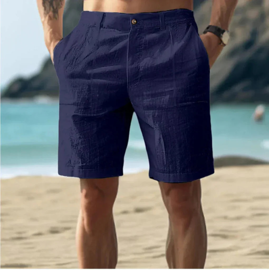 Comfortabel linnen herenshorts