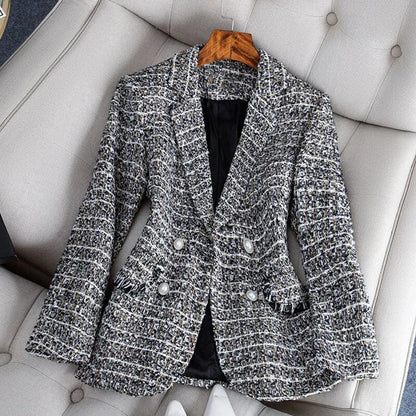 Scarlett™ Dames Getailleerde Tweed Blazer