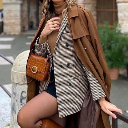 Chloe™ Dames Geruite Blazer