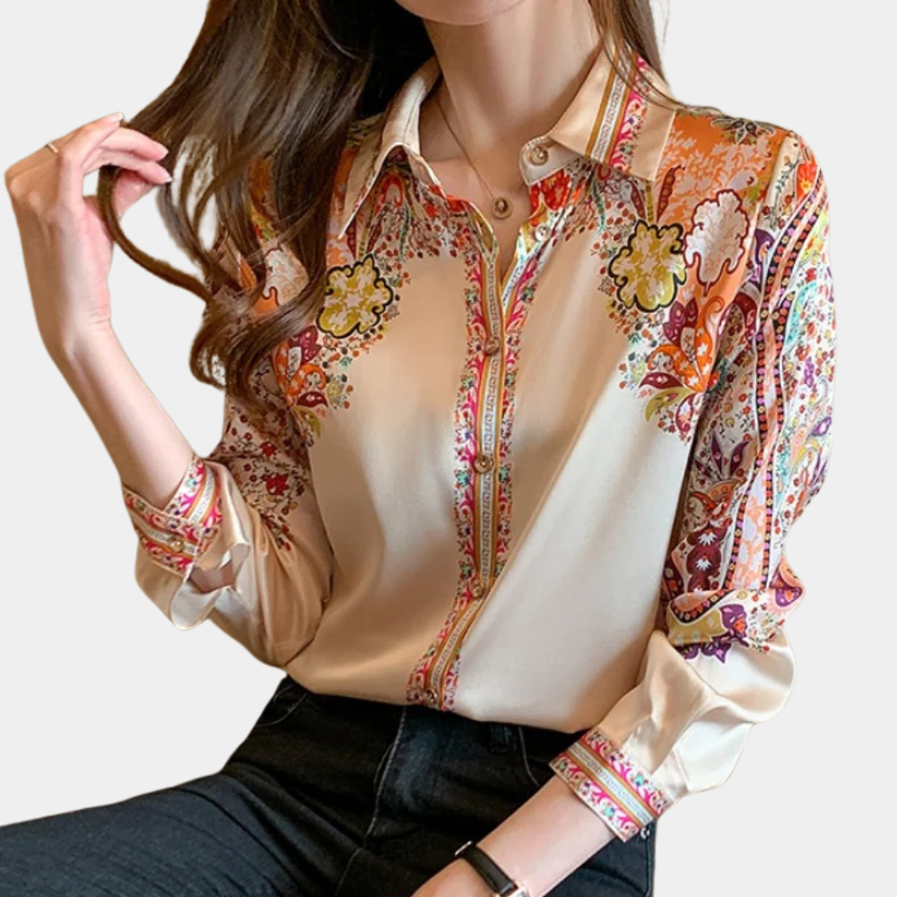 Emily™ Dames Blouse met Bloemenprint