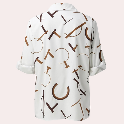 Alexandra™ Dames Blouse met Grafische Letters