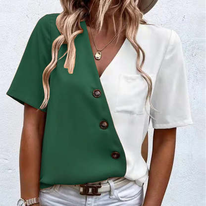 Caroline™ Dames Colorblock Blouse