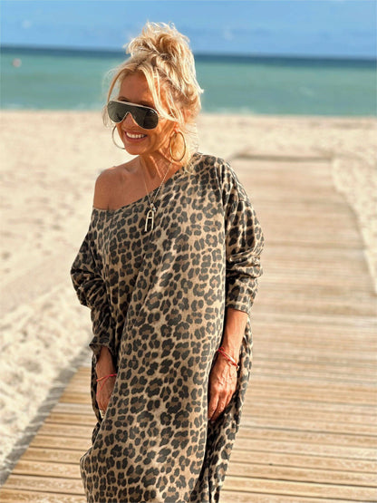 PALMIRA | Oversized Dierenprint Jurk voor Volledige Vrijheid en Spontane Stijl van Ochtend tot Avond