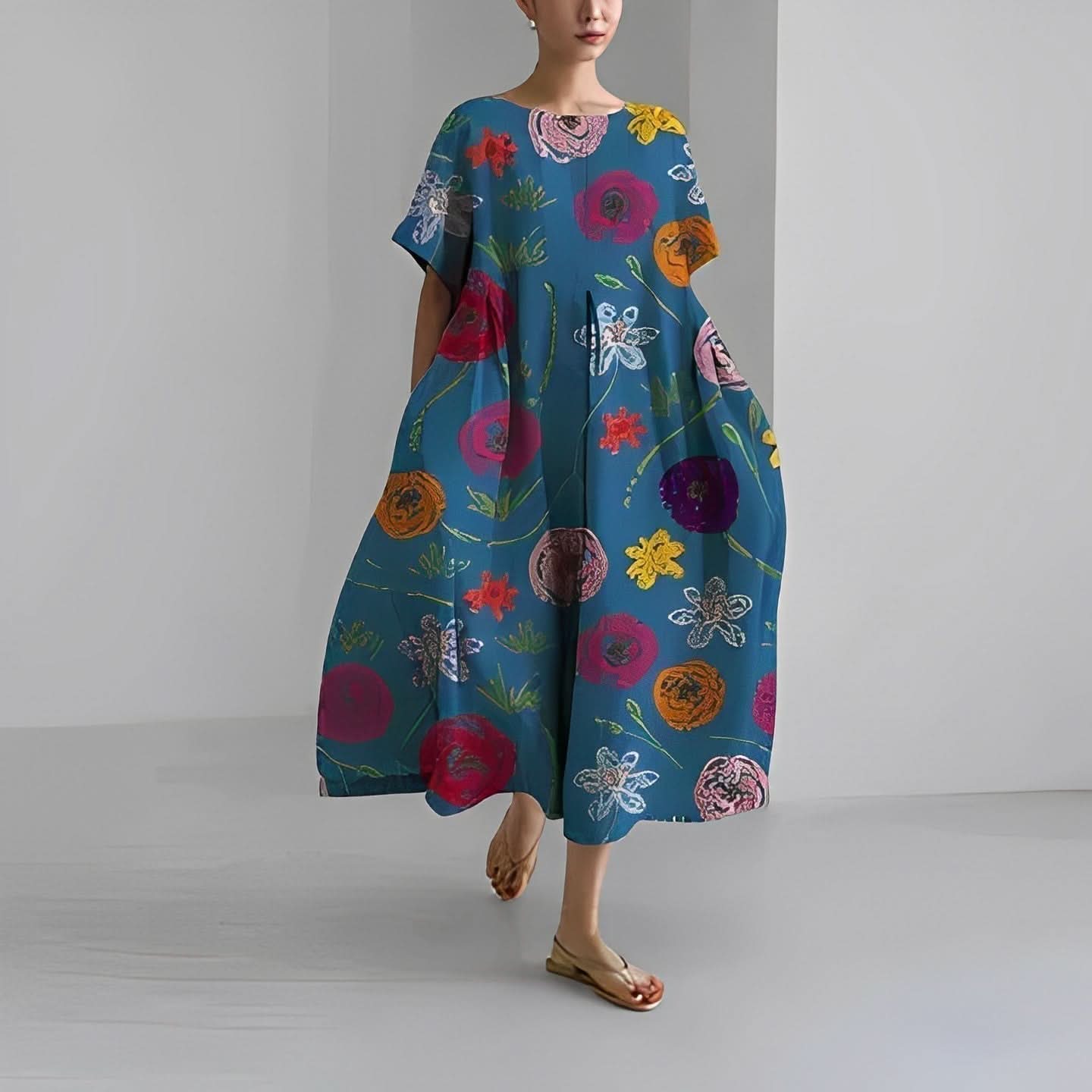 CÉLESTINE | Bohemian Bloemenjurk voor een Natuurlijke en Romantische Stijl
