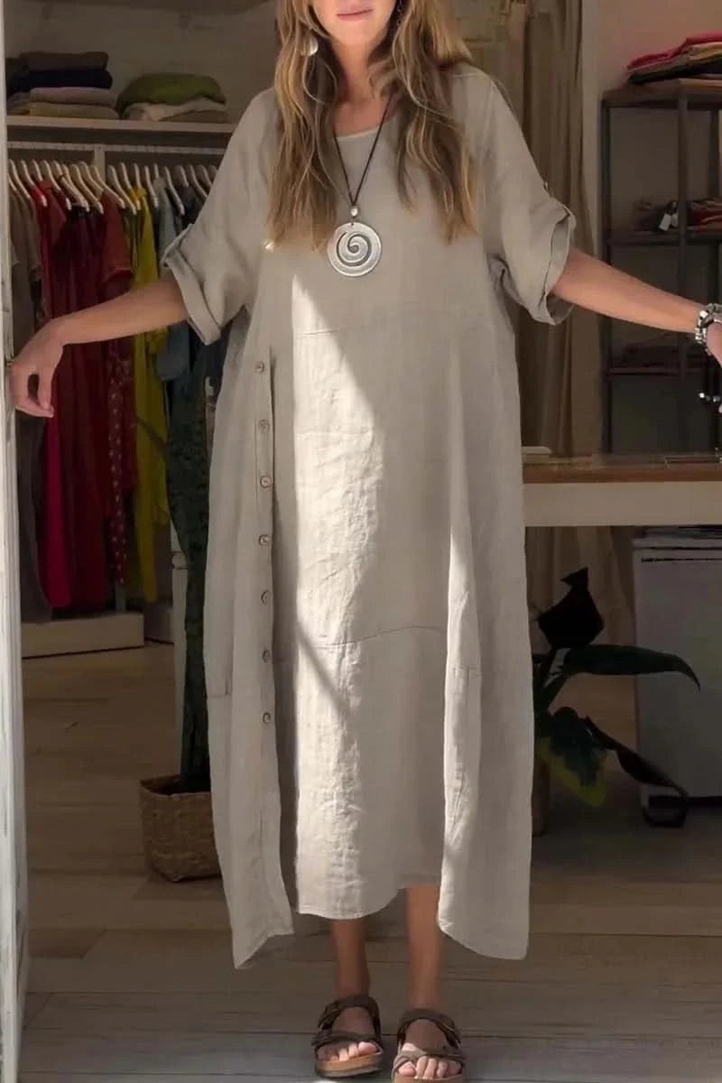 SÉLENA | Elegante en Casual Jurk met Knopen