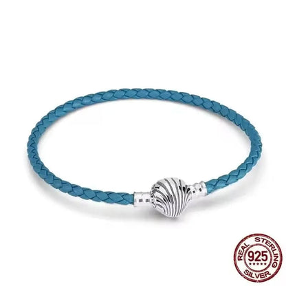 Sterling Silver Mickey Shell Charm Bracelet