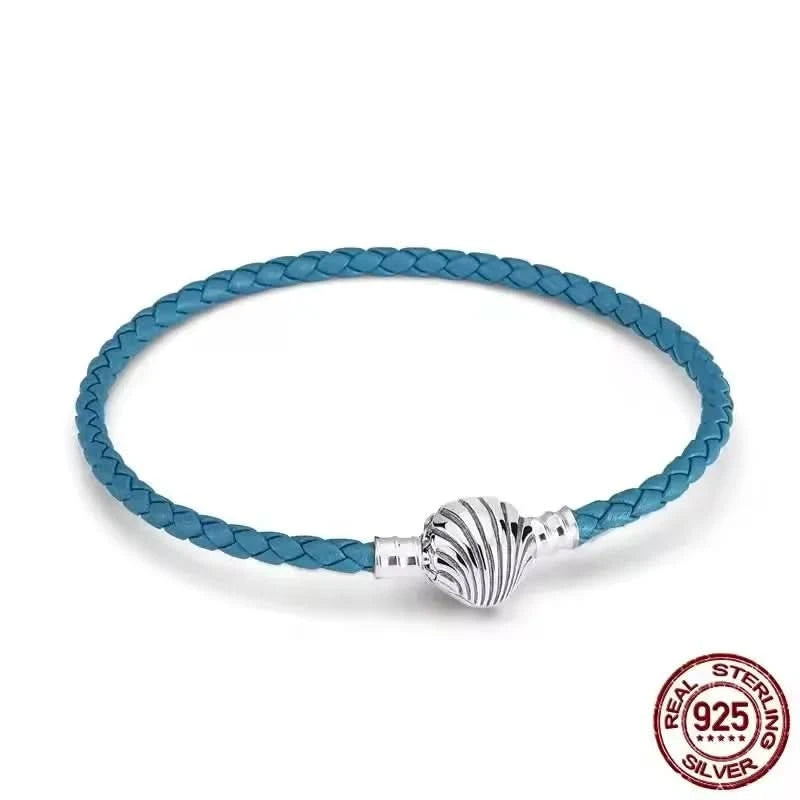 Sterling Silver Mickey Shell Charm Bracelet