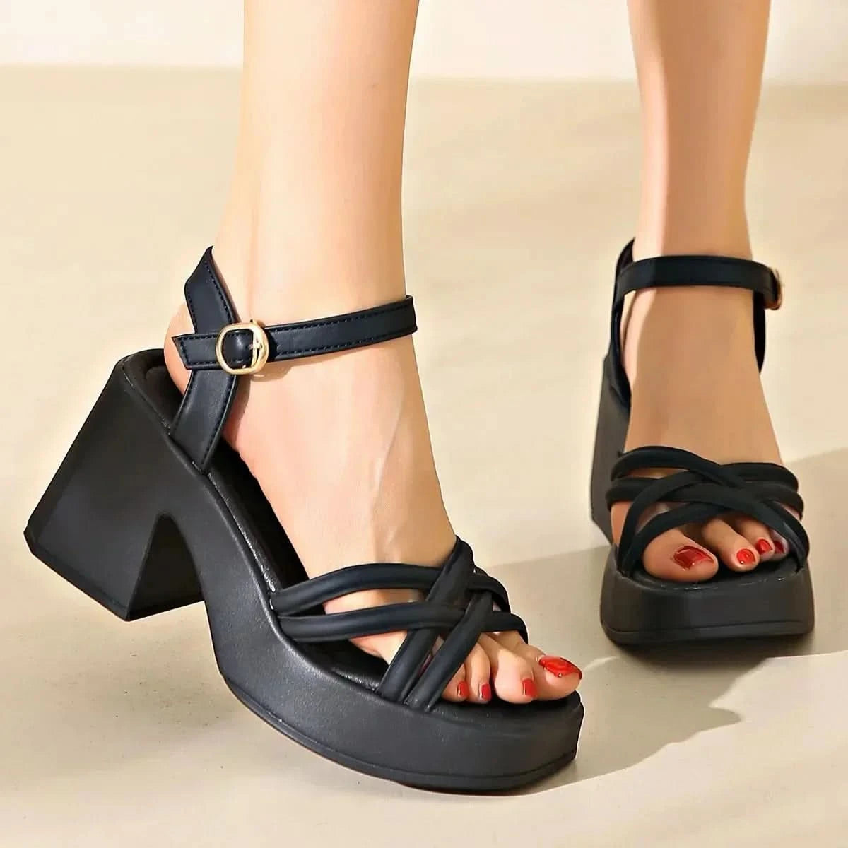 VITTORIA | Sandalen met Comfortabele Hakken en Vrouwelijke Stijl voor Elegante Avonden en Speciale Dagen