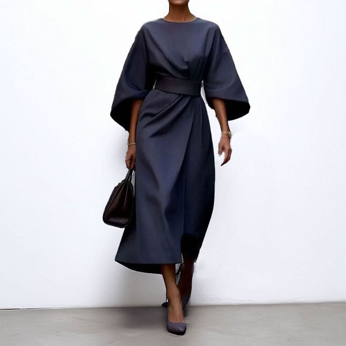 VIVIENNE | Elegante Kimono Maxi Jurk met Accenttaille