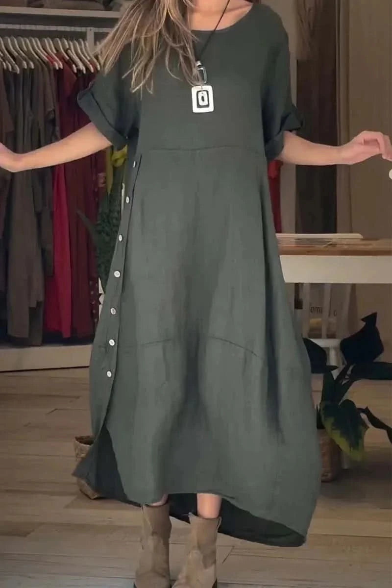 SÉLENA | Elegante en Casual Jurk met Knopen