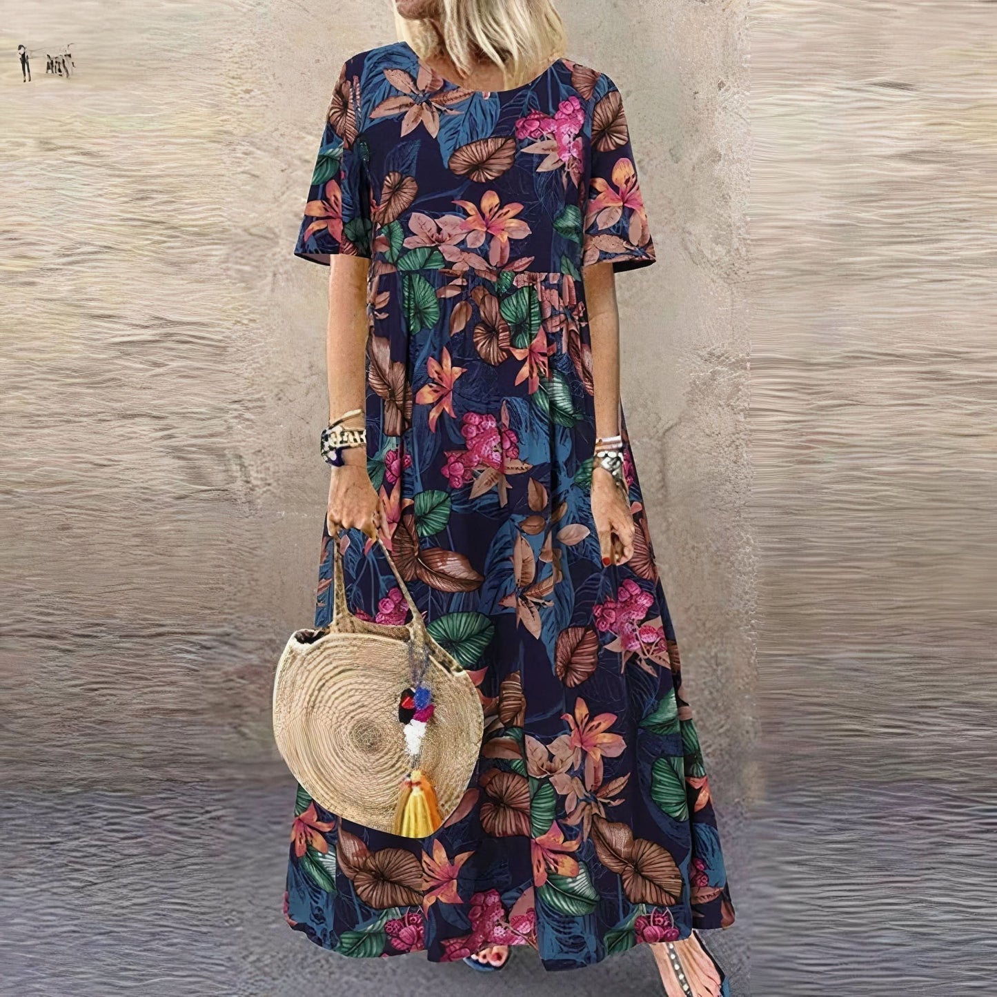 FLORA | Lange Bloemige Jurk Elegant en Levendig