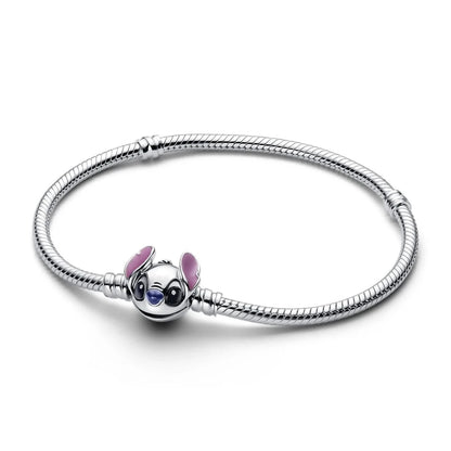 Sterling Silver Mickey Shell Charm Bracelet