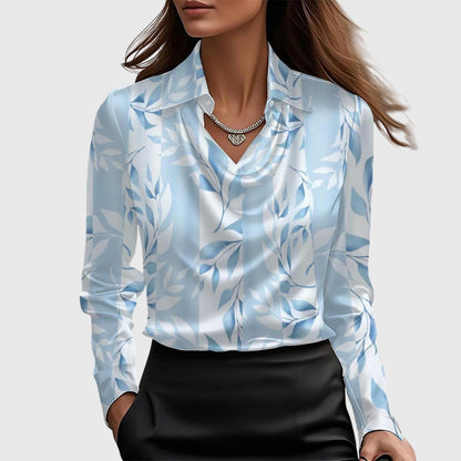Athena | Dames Top met Watervalhals en Lange Mouwen