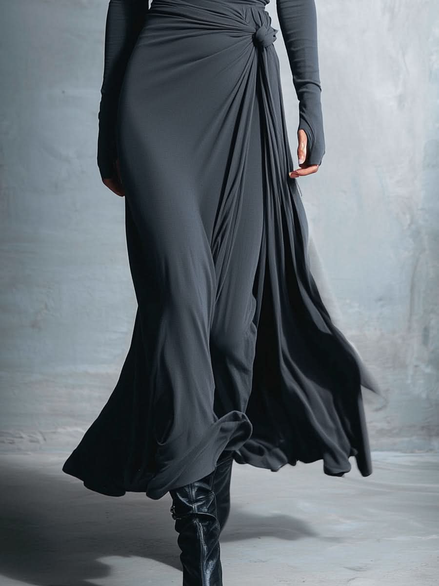 MARIT™ | Maxi Jurk met Tailleaccent en Vloeiende Elegantie voor Tijdloze Avonden