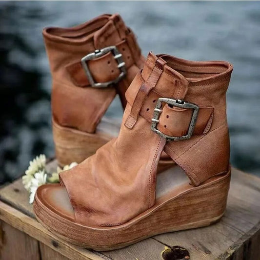 ELIANA | Orthopedische Sandalen met Hak en Omhulde Steun voor Boho Chic Stijl