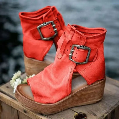 ELIANA | Orthopedische Sandalen met Hak en Omhulde Steun voor Boho Chic Stijl