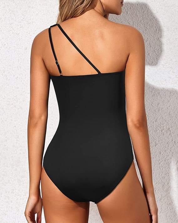 Sienna | Eén-schouder Badpak met Buikcontrole en Flatterende Silhouette