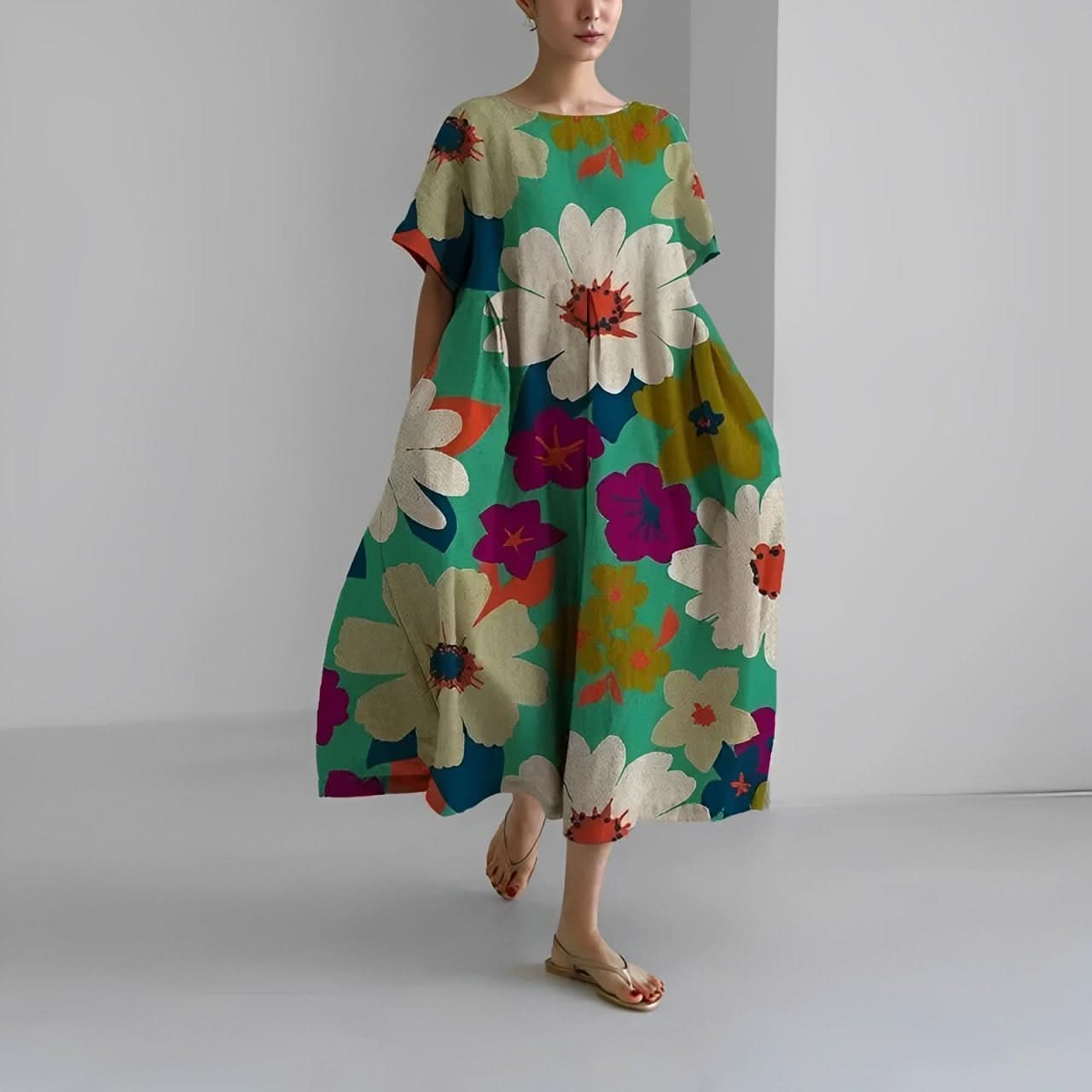 CÉLESTINE | Bohemian Bloemenjurk voor een Natuurlijke en Romantische Stijl